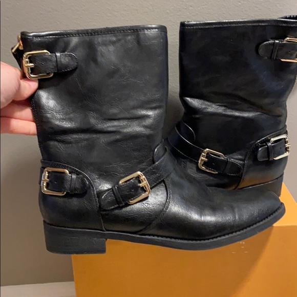 Black combat booties - Picture 2 of 4